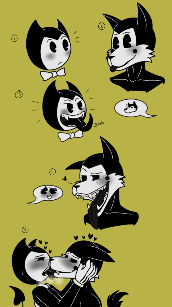 boris machine ink the and fanart bendy All dogs go to heaven red